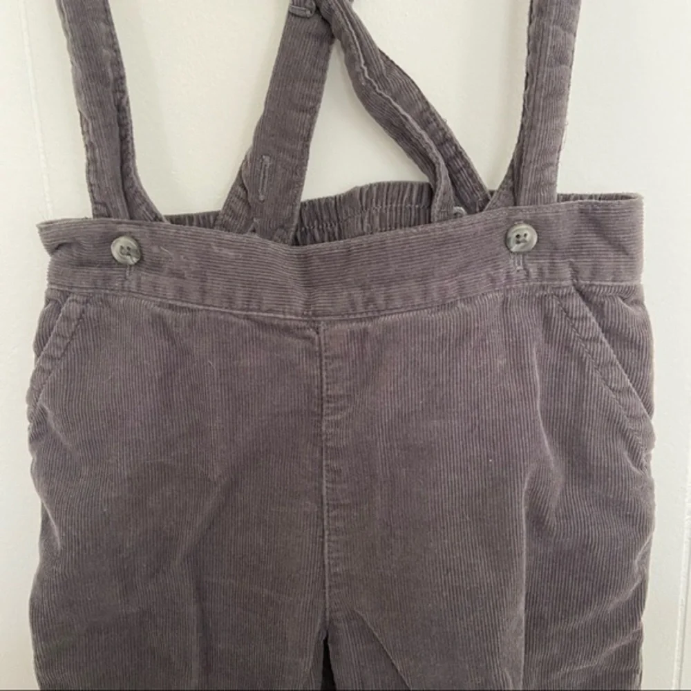 Janie and Jack grey corduroy suspender pants‎ 12-18